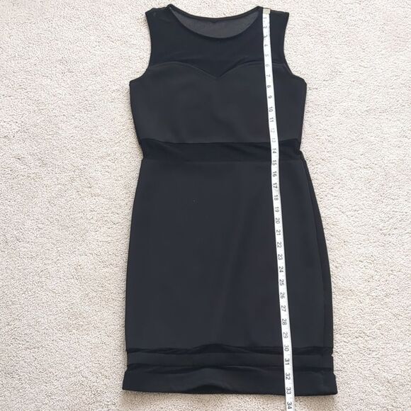 H&M Black Mesh Mini Dress Size S - Picture 6 of 7